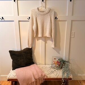 Le 17 Septembre Cashmere/Wool Blend Cozy Cream Sweater